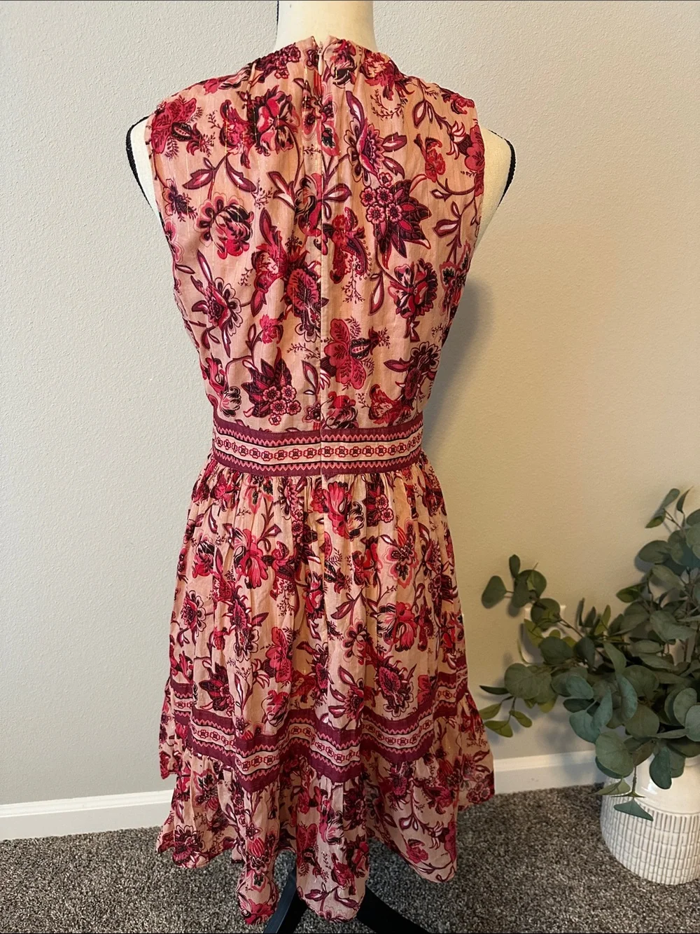 kate spade Pink Dress with Red Floral Print